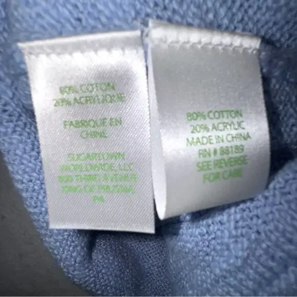 NWT Lilly Pulitzer Long Sleeve Pippy Sweater size Large Soft Cotton Blend Blue - Picture 6 of 6